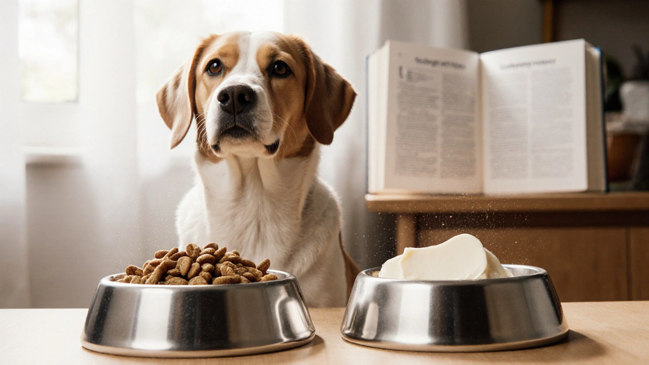 Можно ли кормить собаку сухим кормом и творогом: безопасно или рискованно?